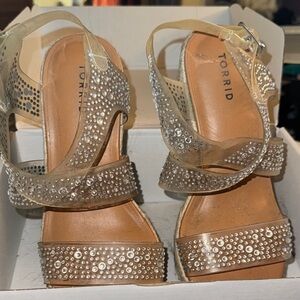 Torrid Women's Glittering Clear Heels